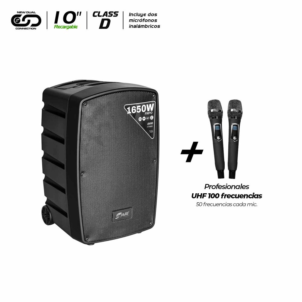 J5272/ 10" / CABINA ACTIVA RECARGABLE 3 VIAS