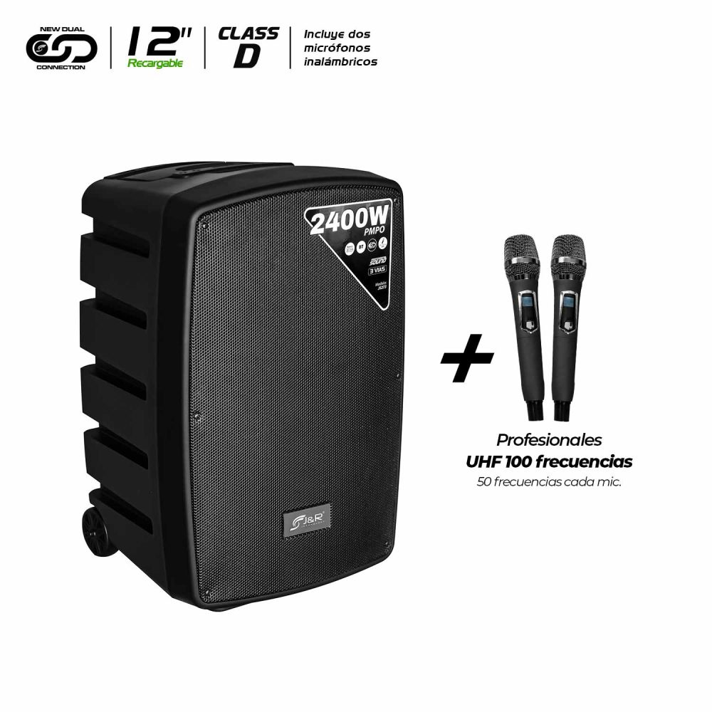 J5273/ 12" / CABINA ACTIVA RECARGABLE 3 VIAS