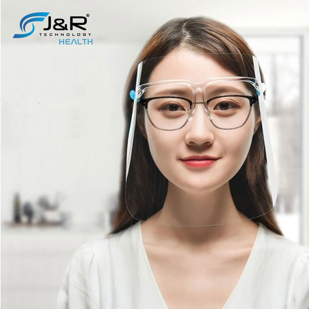 Caja de 10 caretas de protección facial con montura tipo gafas GPJR-001